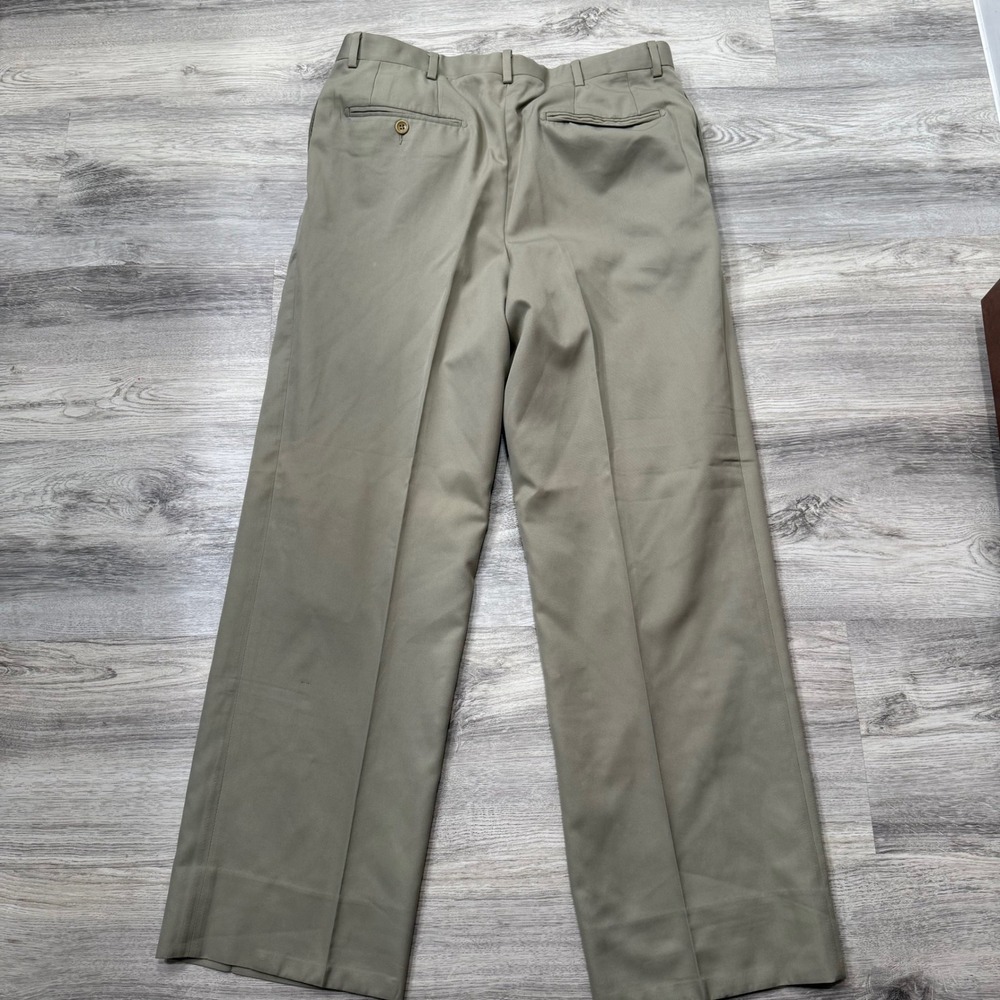 Men's Khaki Dress Pants Trousers Office Work Casual‎ Career Size 33 - Picture 5 of 5